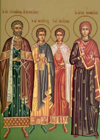 Sf. M. Mc. Eustatie și familia sa